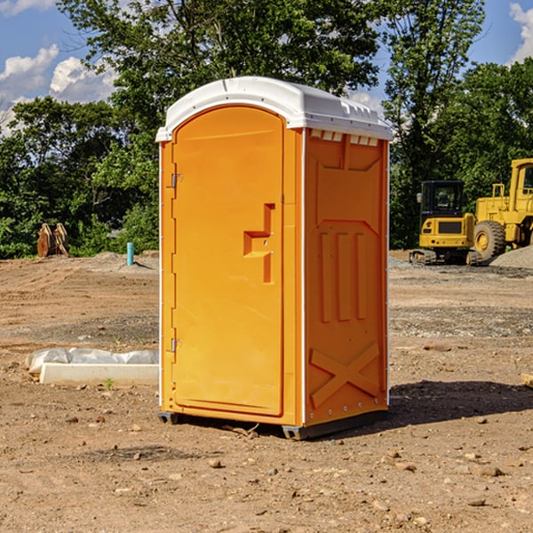 how often are the porta potties cleaned and serviced during a rental period in Onawa